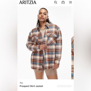 NWT NEW Aritzia TNA Prospect Shirt Jacket Size Small Prospect Shirt Jacket